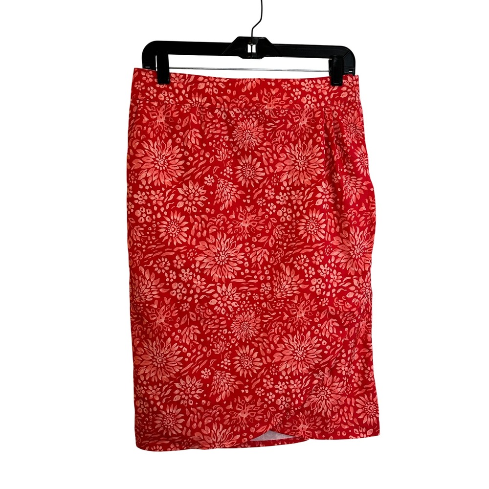 RipSkirt Hawaii Length 2 Wrap Skirt Size S Red Pink Floral Sunburst Quick‎ Dry